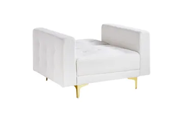 Fåtölj Aberdeen - Vitt, guld - Möbler - Fåtölj & stolar - Fåtölj