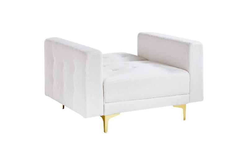 Fåtölj Aberdeen - Vitt, guld - Möbler - Fåtölj & stolar - Fåtölj