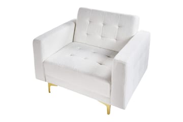 Fåtölj Aberdeen - Vitt, guld - Möbler - Fåtölj & stolar - Fåtölj