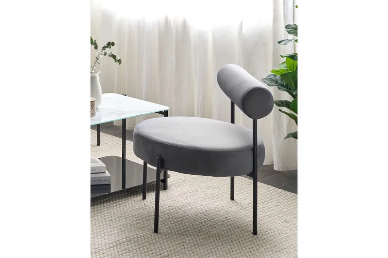 Fåtölj Alpha - Grå, svart - Möbler - Fåtölj & stolar - Fåtölj - Fåtölj utan armstöd