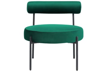 Fåtölj Alpha - Smaragdgrön, Svart - Möbler - Fåtölj & stolar - Fåtölj - Fåtölj utan armstöd