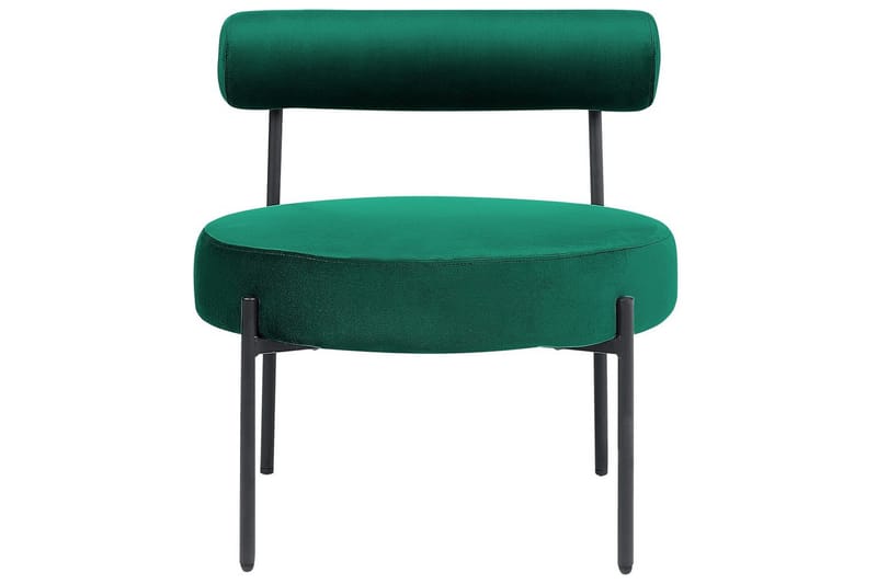 Fåtölj Alpha - Smaragdgrön, Svart - Möbler - Fåtölj & stolar - Fåtölj - Fåtölj utan armstöd