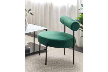 Fåtölj Alpha - Smaragdgrön, Svart - Möbler - Fåtölj & stolar - Fåtölj - Fåtölj utan armstöd