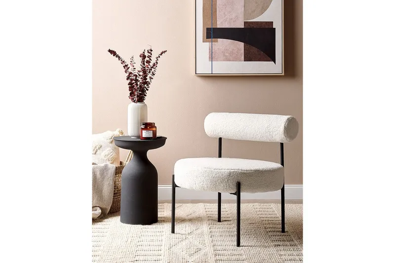 Fåtölj Alpha - Vit, Svart - Möbler - Fåtölj & stolar - Fåtölj - Fåtölj utan armstöd