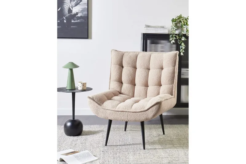 Fåtölj Alvesta Beige/svart - Beige/svart - Möbler - Fåtölj & stolar - Fåtölj - Fåtölj utan armstöd