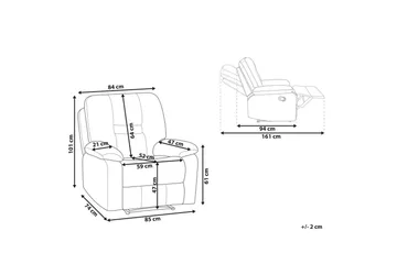 Fåtölj Bergen Beige - Beige - Möbler - Fåtölj & stolar - Fåtölj - Biofåtölj & reclinerfåtölj