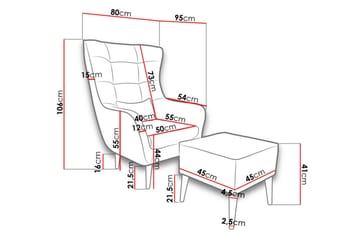 Fåtölj - Blå - Möbler - Fåtölj & stolar - Fåtölj - Sammetsfåtölj