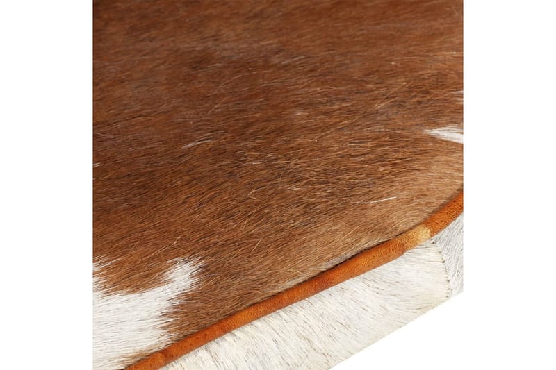 Fåtölj brun och vit äkta hårigt läder - Brun - Fåtölj