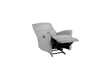 Fåtölj Chesley Grå, Sammet/Metall/Trä - Grå, Sammet/Metall/Trä - Möbler - Fåtölj & stolar - Fåtölj - Biofåtölj & reclinerfåtölj