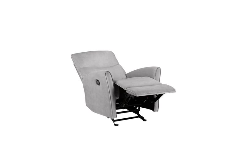 Fåtölj Chesley Grå, Sammet/Metall/Trä - Grå, Sammet/Metall/Trä - Möbler - Fåtölj & stolar - Fåtölj - Biofåtölj & reclinerfåtölj