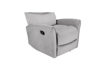 Fåtölj Chesley Grå, Sammet/Metall/Trä - Grå, Sammet/Metall/Trä - Möbler - Fåtölj & stolar - Fåtölj - Biofåtölj & reclinerfåtölj