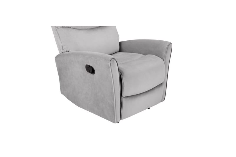 Fåtölj Chesley Grå, Sammet/Metall/Trä - Grå, Sammet/Metall/Trä - Möbler - Fåtölj & stolar - Fåtölj - Biofåtölj & reclinerfåtölj