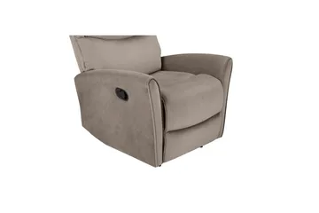 Fåtölj Chesley Taupe, Sammet/Metall/Trä - Taupe, Sammet/Metall/Trä - Möbler - Fåtölj & stolar - Fåtölj - Biofåtölj & reclinerfåtölj