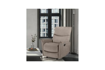 Fåtölj Chesley Taupe, Sammet/Metall/Trä - Taupe, Sammet/Metall/Trä - Möbler - Fåtölj & stolar - Fåtölj - Liggfåtölj