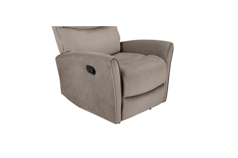 Fåtölj Chesley Taupe, Sammet/Metall/Trä - Taupe, Sammet/Metall/Trä - Möbler - Fåtölj & stolar - Fåtölj - Liggfåtölj