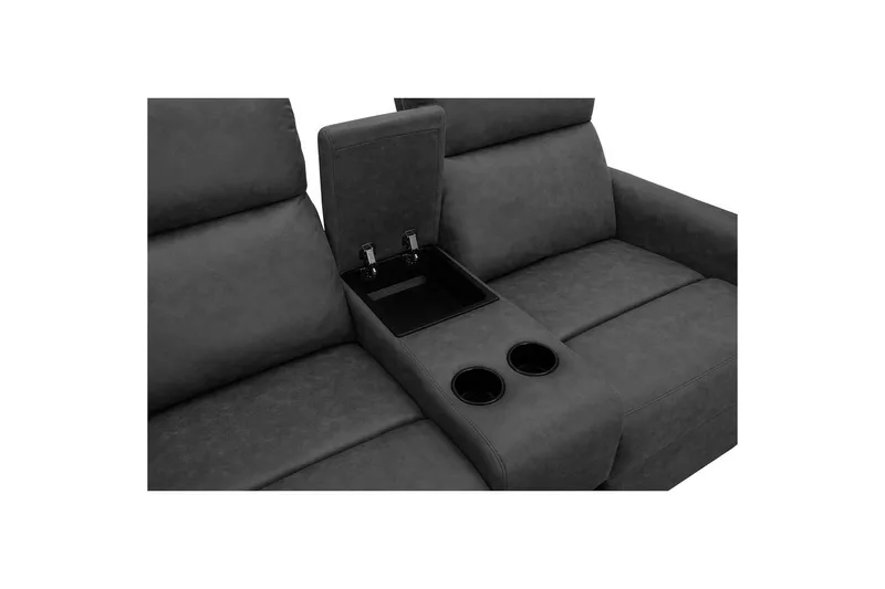 Fåtölj Dacoulas Antracit, Cowboy PU/Trä - Antracit, Cowboy PU/Trä - Möbler - Fåtölj & stolar - Fåtölj - Biofåtölj & reclinerfåtölj