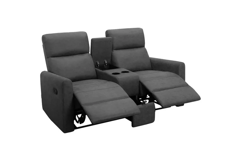 Fåtölj Dacoulas Antracit, Cowboy PU/Trä - Antracit, Cowboy PU/Trä - Möbler - Fåtölj & stolar - Fåtölj - Biofåtölj & reclinerfåtölj