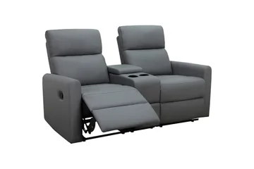 Fåtölj Dacoulas Antracit, PU/trä - Antracit, PU/trä - Möbler - Fåtölj & stolar - Fåtölj - Biofåtölj & reclinerfåtölj