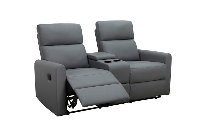 Fåtölj Dacoulas Antracit, PU/trä - Antracit, PU/trä - Möbler - Fåtölj & stolar - Fåtölj - Biofåtölj & reclinerfåtölj