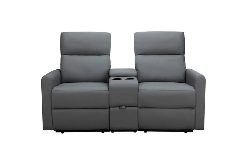 Fåtölj Dacoulas Antracit, PU/trä - Antracit, PU/trä - Möbler - Fåtölj & stolar - Fåtölj - Biofåtölj & reclinerfåtölj