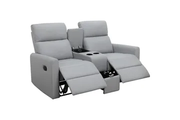 Fåtölj Dacoulas Ljusgrå, PU/trä - Ljusgrå, PU/trä - Möbler - Fåtölj & stolar - Fåtölj - Biofåtölj & reclinerfåtölj