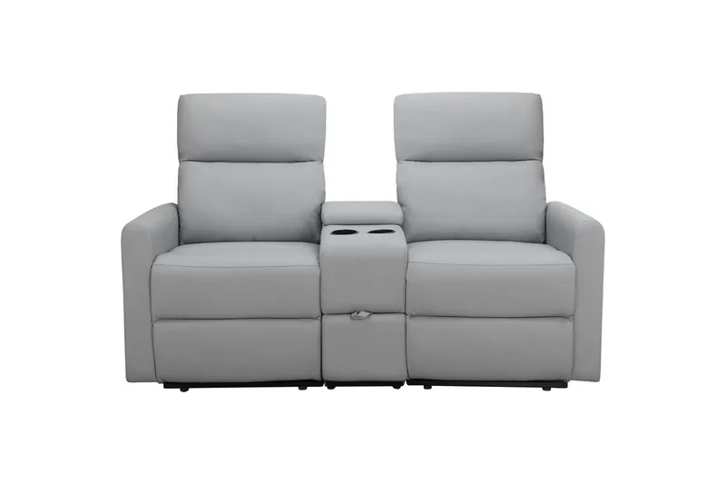 Fåtölj Dacoulas Ljusgrå, PU/trä - Ljusgrå, PU/trä - Möbler - Fåtölj & stolar - Fåtölj - Biofåtölj & reclinerfåtölj