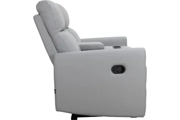 Fåtölj Dacoulas Ljusgrå, PU/trä - Ljusgrå, PU/trä - Möbler - Fåtölj & stolar - Fåtölj - Biofåtölj & reclinerfåtölj