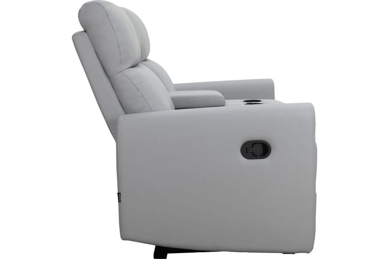 Fåtölj Dacoulas Ljusgrå, PU/trä - Ljusgrå, PU/trä - Möbler - Fåtölj & stolar - Fåtölj - Biofåtölj & reclinerfåtölj