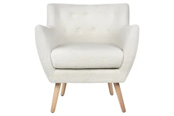 Fåtölj Drammen Vit/ljust trä - Vit/ljust trä - Möbler - Fåtölj & stolar - Fåtölj - Clubfåtölj