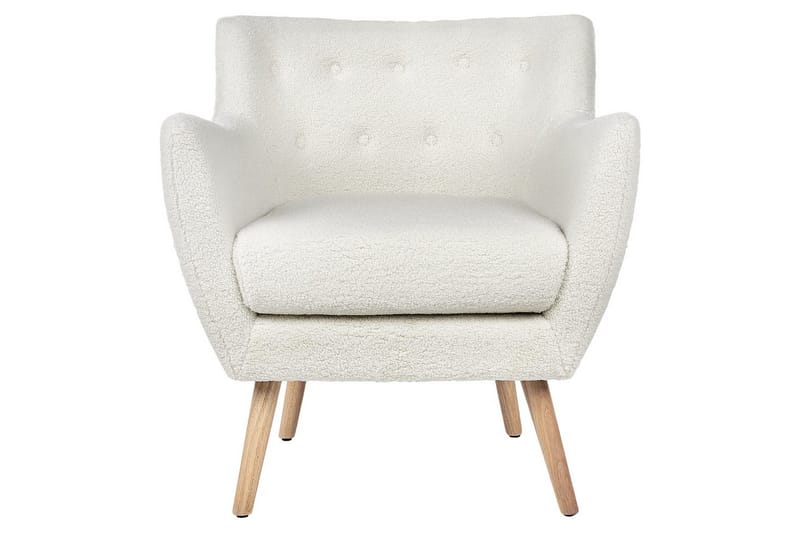 Fåtölj Drammen Vit/ljust trä - Vit/ljust trä - Möbler - Fåtölj & stolar - Fåtölj - Clubfåtölj