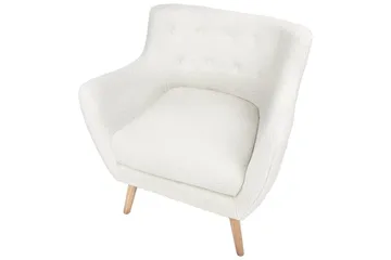 Fåtölj Drammen Vit/ljust trä - Vit/ljust trä - Möbler - Fåtölj & stolar - Fåtölj - Clubfåtölj