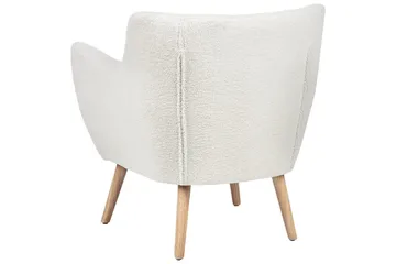 Fåtölj Drammen Vit/ljust trä - Vit/ljust trä - Möbler - Fåtölj & stolar - Fåtölj - Clubfåtölj