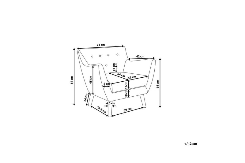 Fåtölj Drammen Vit/ljust trä - Vit/ljust trä - Möbler - Fåtölj & stolar - Fåtölj - Clubfåtölj