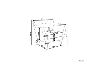 Fåtölj Drammen Vit/ljust trä - Vit/ljust trä - Möbler - Fåtölj & stolar - Fåtölj - Clubfåtölj