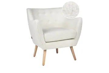 Fåtölj Drammen Vit/ljust trä - Vit/ljust trä - Möbler - Fåtölj & stolar - Fåtölj - Clubfåtölj