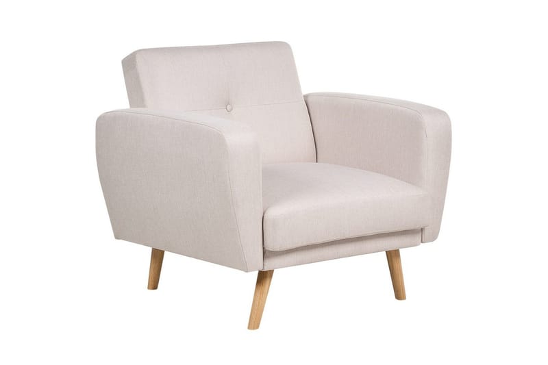 Fåtölj Florli Beige/ljust trä - Beige/ljust trä - Möbler - Fåtölj & stolar - Fåtölj - Clubfåtölj