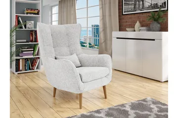 Fåtölj - Grå - Möbler - Fåtölj & stolar - Fåtölj - Sammetsfåtölj