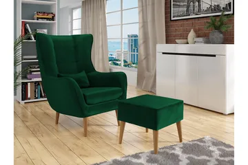 Fåtölj - Grön - Möbler - Fåtölj & stolar - Fåtölj - Sammetsfåtölj