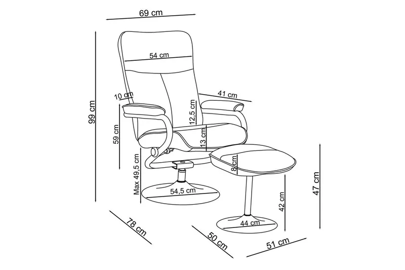 Fåtölj Istad Grå - Grå - Möbler - Fåtölj & stolar - Fåtölj - Liggfåtölj