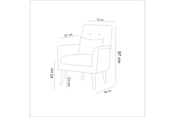Fåtölj Kaikon - Grå|Beige - Möbler - Fåtölj & stolar - Fåtölj