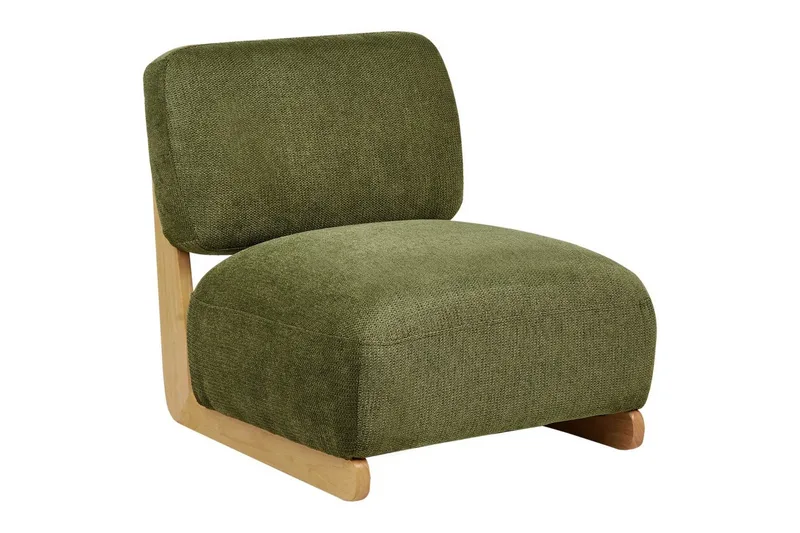 Fåtölj Kokkola, Grönt, ljust trä
