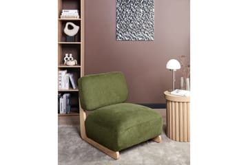 Fåtölj Kokkola - Grönt, ljust trä - Möbler - Fåtölj & stolar - Fåtölj