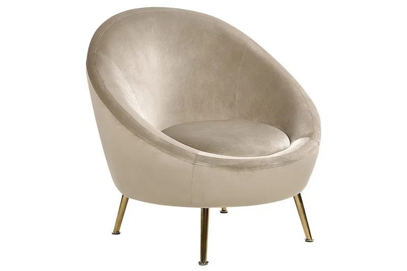 Fåtölj Langa, Beige/guld