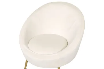 Fåtölj Langa - Vitt, guld - Möbler - Fåtölj & stolar - Fåtölj - Clubfåtölj