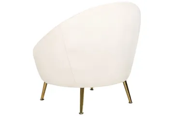 Fåtölj Langa - Vitt, guld - Möbler - Fåtölj & stolar - Fåtölj - Howard fåtölj