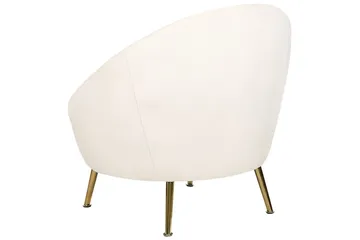 Fåtölj Langa - Vitt, guld - Möbler - Fåtölj & stolar - Fåtölj - Clubfåtölj