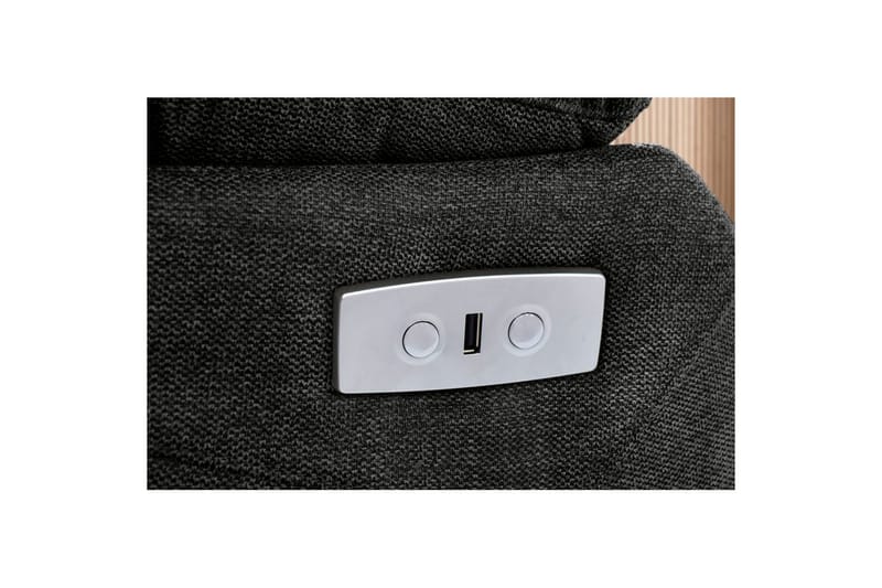 Fåtölj Lannilis Antracit, Tyg/Trä/Metall, Elektrisk vilstol - Antracit, Tyg/Trä/Metall, Elektrisk vilstol - Möbler - Fåtölj & stolar - Fåtölj - Biofåtölj & reclinerfåtölj