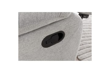 Fåtölj Lannilis Ljusgrå, Tyg/Trä/Metall, Manuell vilstol - Ljusgrå, Tyg/Trä/Metall, Manuell vilstol - Möbler - Fåtölj & stolar - Fåtölj - Biofåtölj & reclinerfåtölj