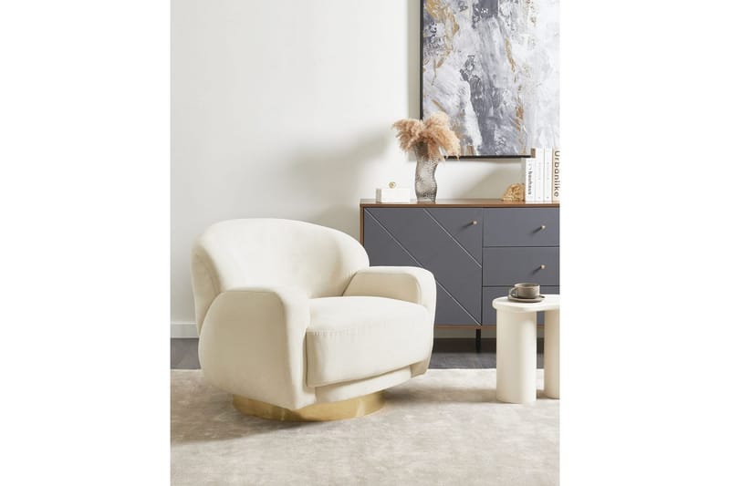 Fåtölj Lejre Beige/guld - Beige/guld - Möbler - Fåtölj & stolar - Fåtölj - Clubfåtölj