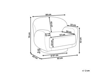 Fåtölj Lejre Grön/guld - Grön/guld - Möbler - Fåtölj & stolar - Fåtölj - Clubfåtölj